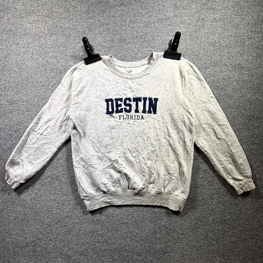 Vintage Pacific & Co Destin Florida Sweatshirt Mens Large Gray Fleece Athleisure